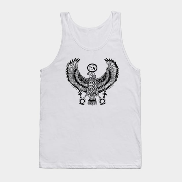 Ancient Egyptian God Horus as Royal Falcon Tank Top by OccultOmaStore